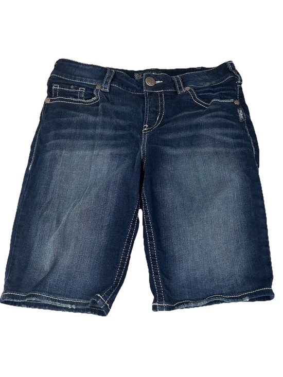 Silver Jeans Pants - Silver Jeans Women’s Size W30/L11 Suki Mid Bermuda Jean Shorts Dark Wash #4209